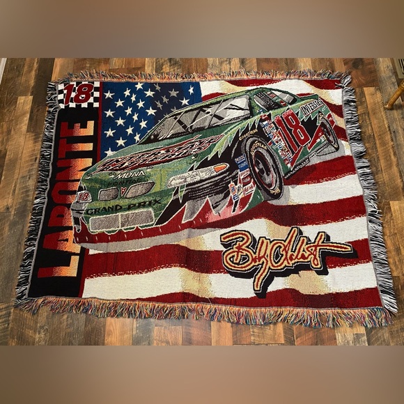 Bobby Labonte VTG tapestry throw Northwest Company USA made - Picture 1 of 6